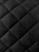 Антара (Алькантара) Искусственная замша, ромб 5*5, черная, нить черная (ширина 1.4м) цена за 1 м.п.